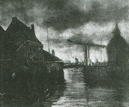 Картина Ван Гога Вид на город и разводной мост 1885